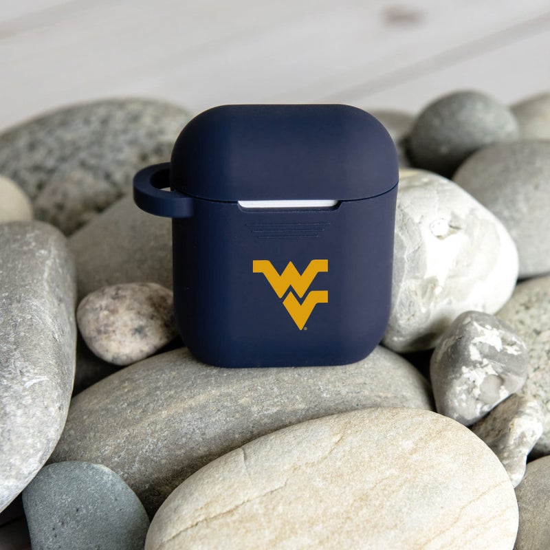 AFFINITY BANDS West Virginia Mountaineers Silicone Case Cover Compatible with Apple AirPods Gen 1 & 2 (Navy) - Image 2
